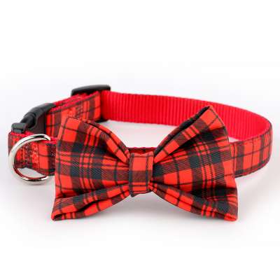 2020 New Releases Free Design Polyester Custom Printing Bowtie Dog Collar Adjustable Puppy Pet Fancy Collars